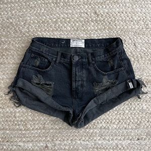 Free People x One Teaspoon Denim Bandits Shorts 26